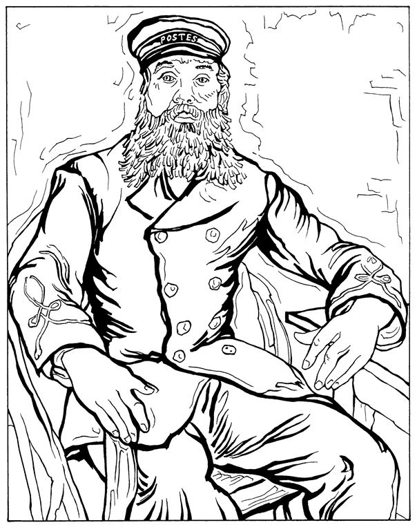 Plansa de colorat cu Van Gogh 16 8